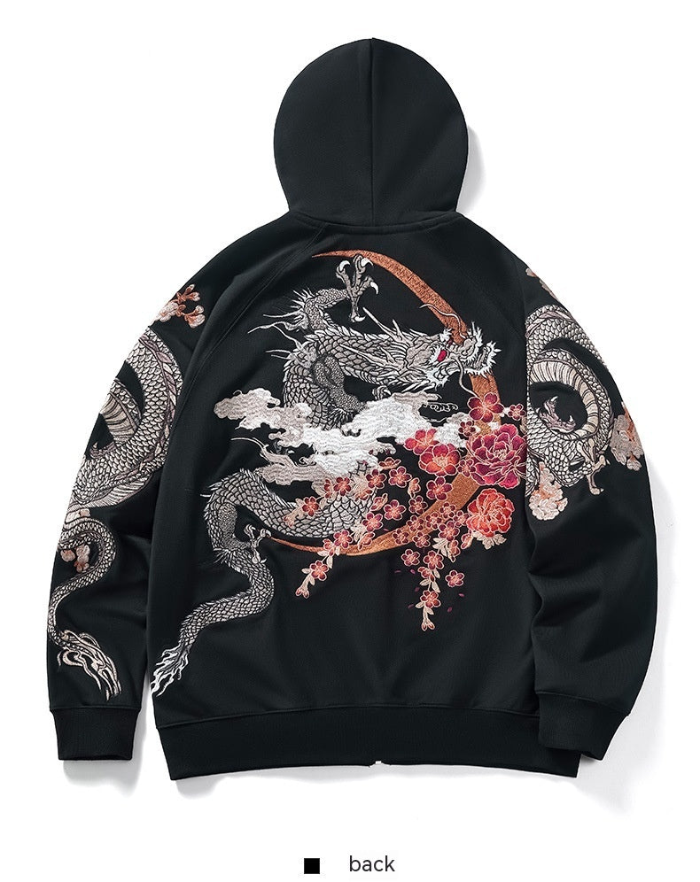 Dragon Zipper Baggy Sweatshirt