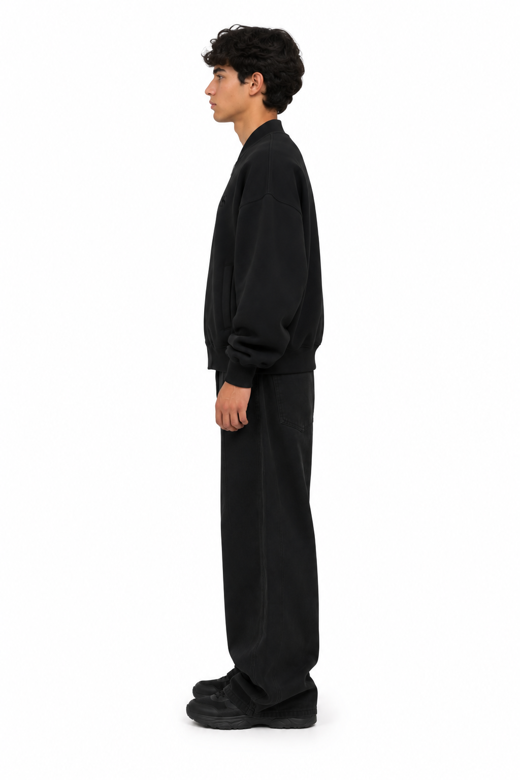 BLK SAND VARSITY JACKET