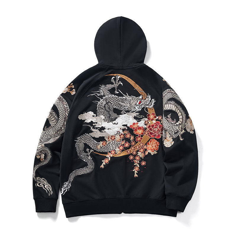 Dragon Zipper Baggy Sweatshirt