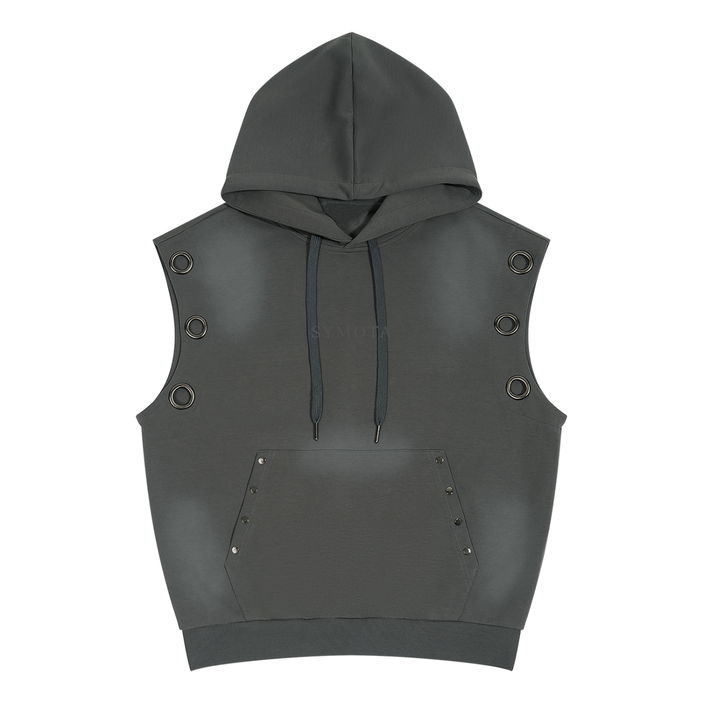 SMOKY SLEEVELESS HOODIE