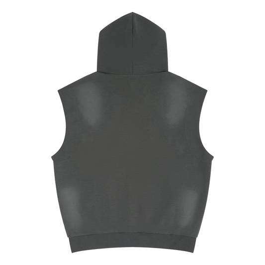 SMOKY SLEEVELESS HOODIE