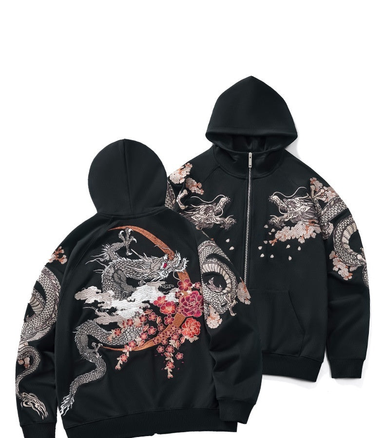 Dragon Zipper Baggy Sweatshirt